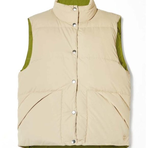 Tory Burch Reversible Quilted Down Vest Small S $298 - Picture 1 of 12
